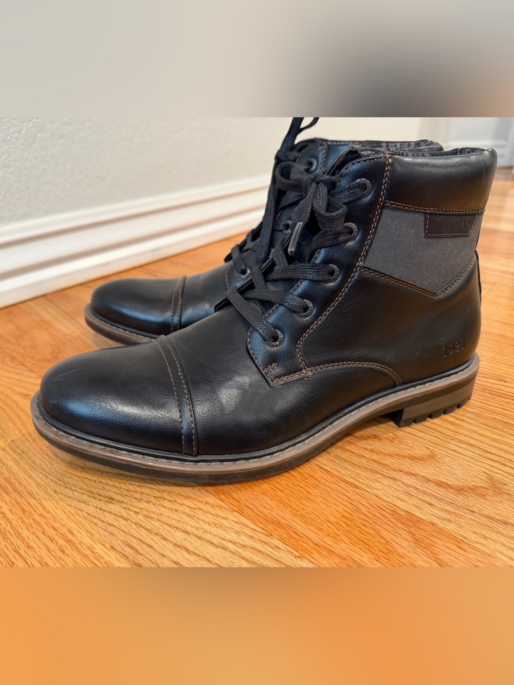 Freeman 1921 Linc Black Cap Toe Lace Up Ankle Boots Men’s 8.5M